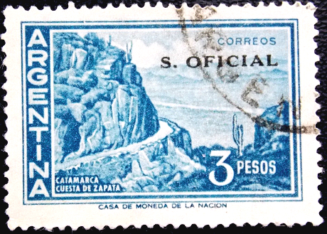 Аргентина 1967 год . Катамарка (надпечатка)